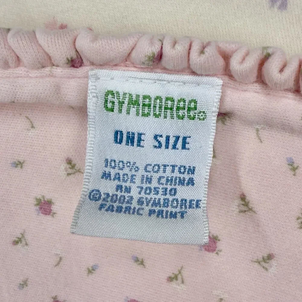 Gymboree Baby Blanket 2002 Vintage Spring Is In The Air Floral Pink Cream Roses